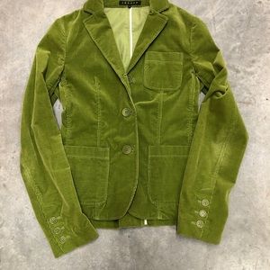 Theory Green Corduroy Blazer